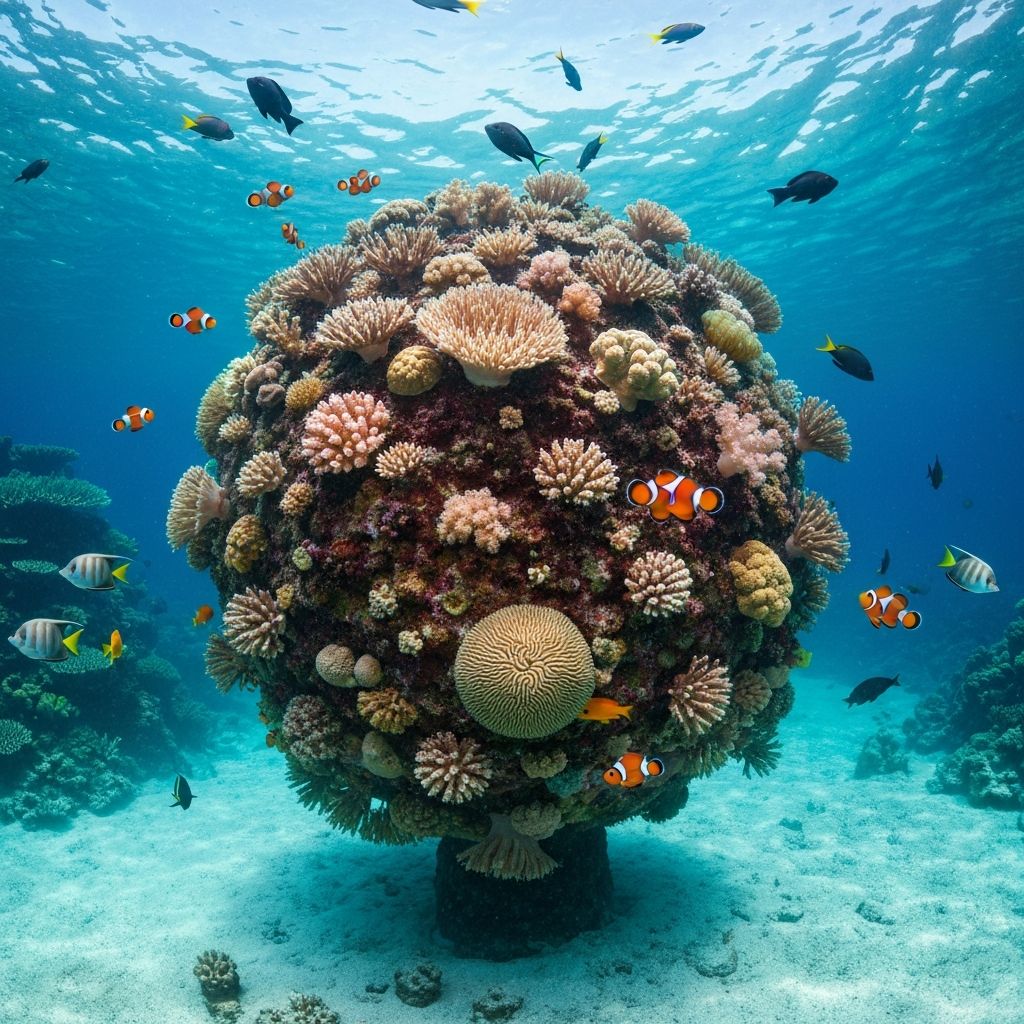 Artificial reef memorial structure underwater